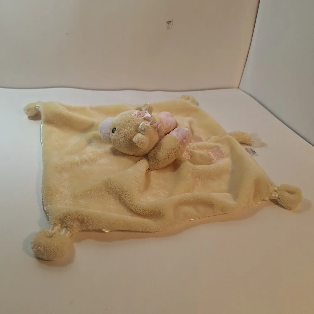 Gund Satineesnug Giraffe Security Blanket‎ Yellow Pink Satin 58999